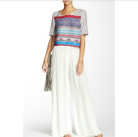 MadRag Pants - EUC Airy Off White Wide Leg Pants